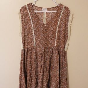 Floral babydoll blouse